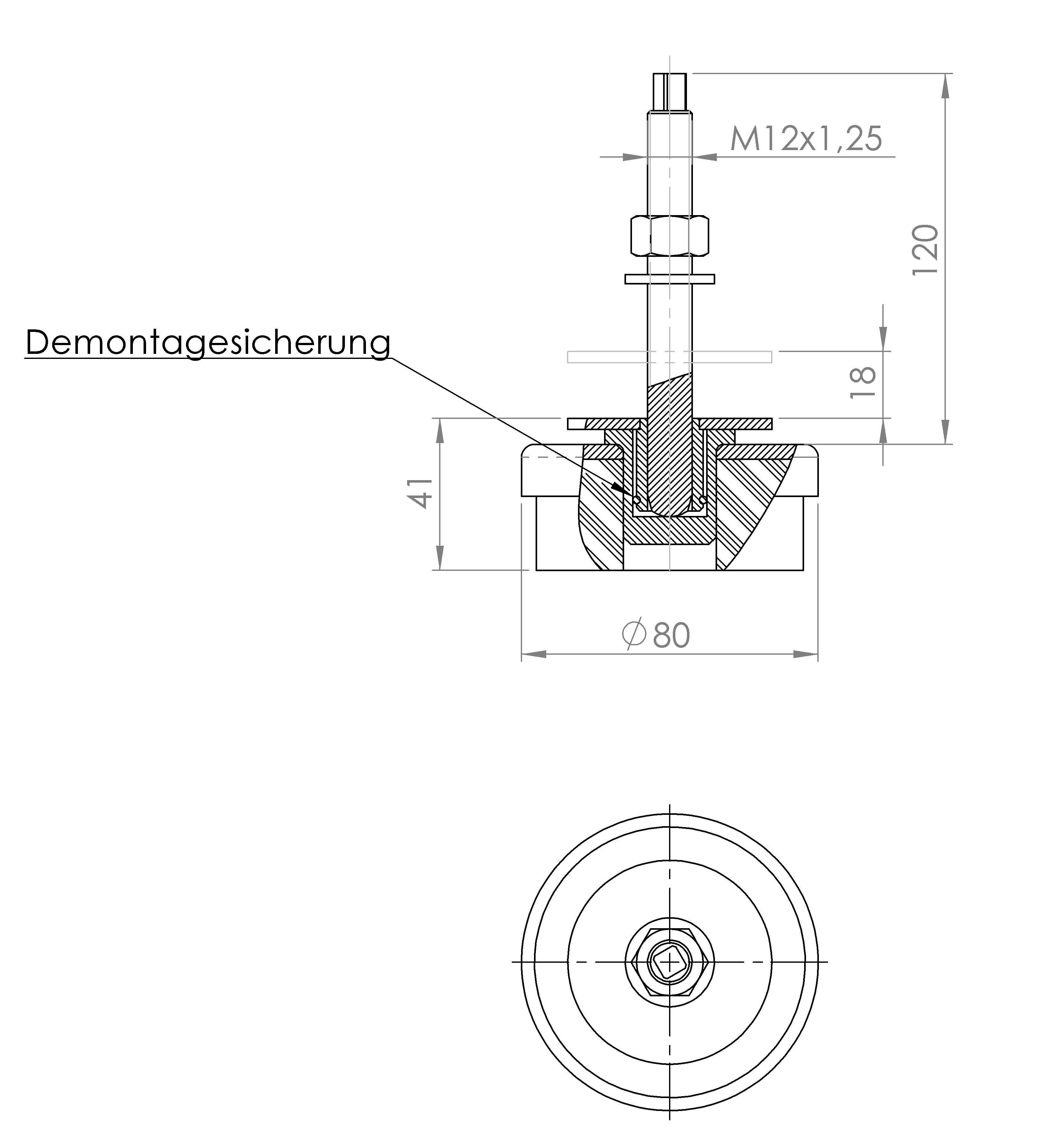 Maschinenstellfuss schallabsorbierend (5160.2130) 4
