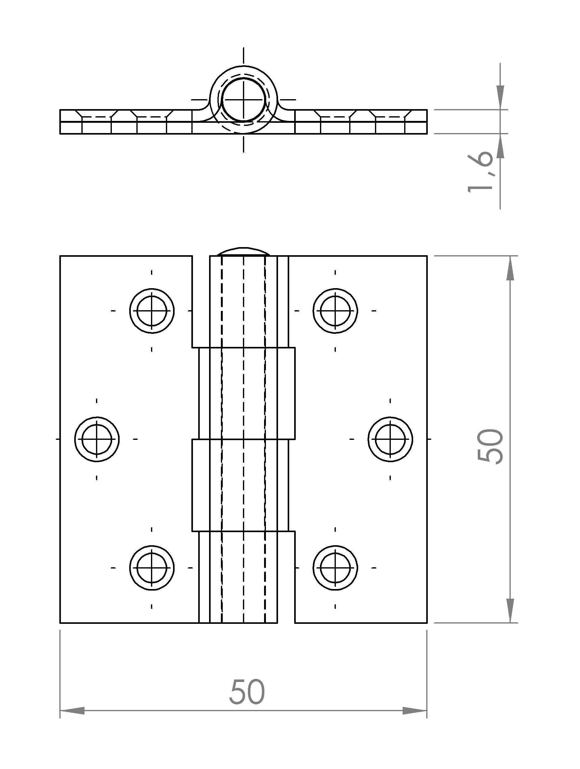 Scharnier, geschlagen, käntig (1028.9675) 4