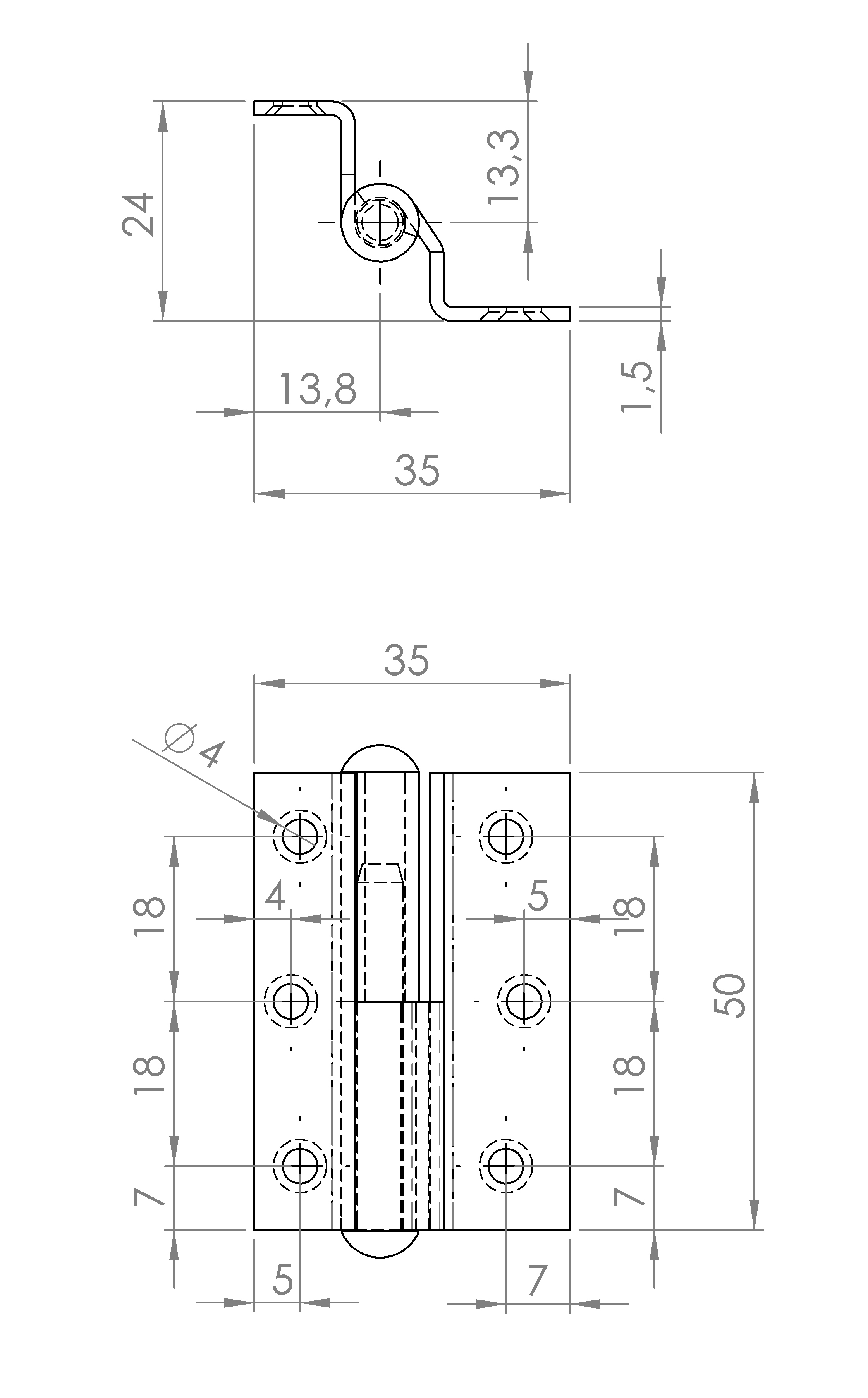 Scharnier, gerollt (1048.4996) 4