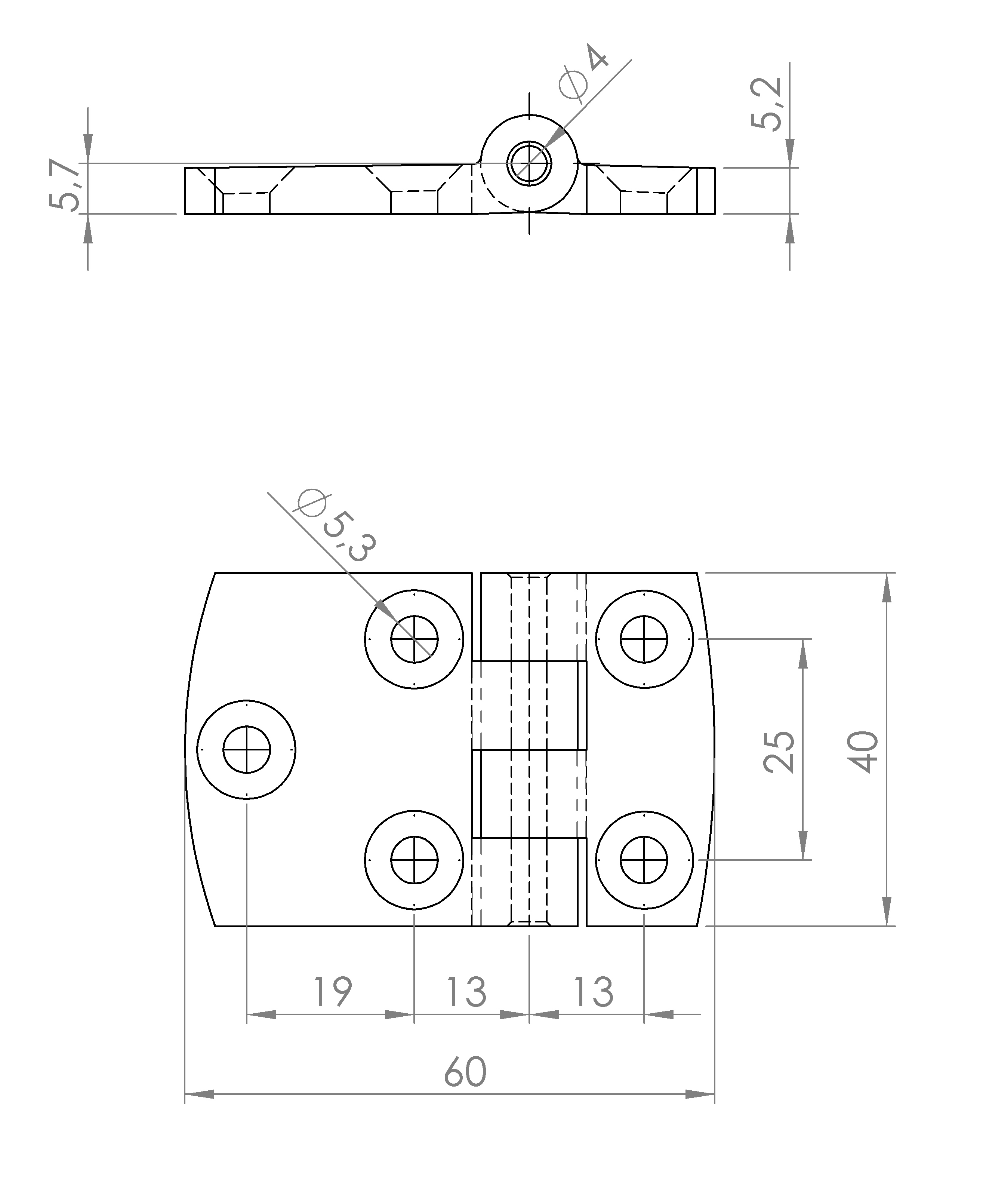Kunststoff-Design-Scharnier (1905.14872)