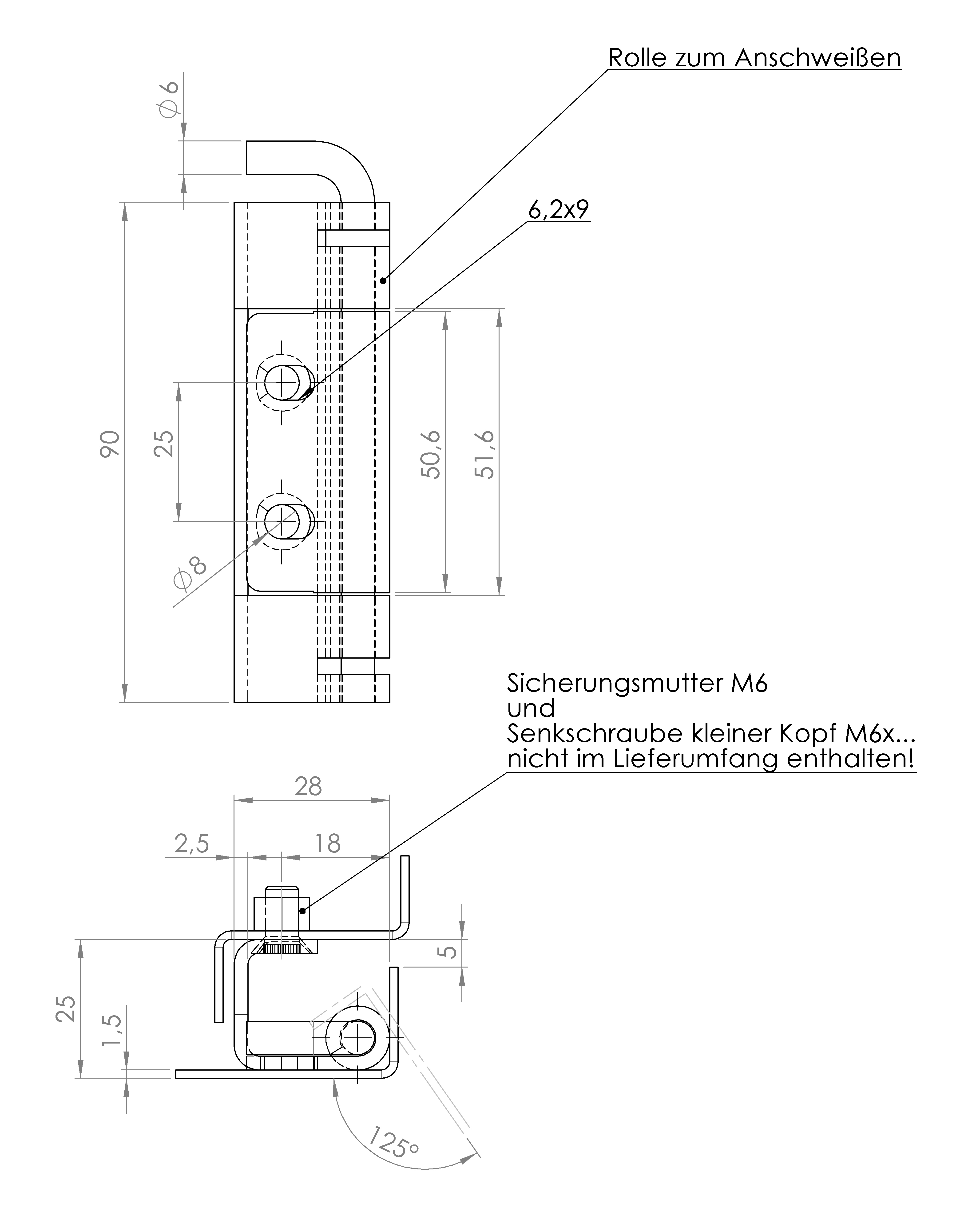 Scharnier 125° (1932.15110)