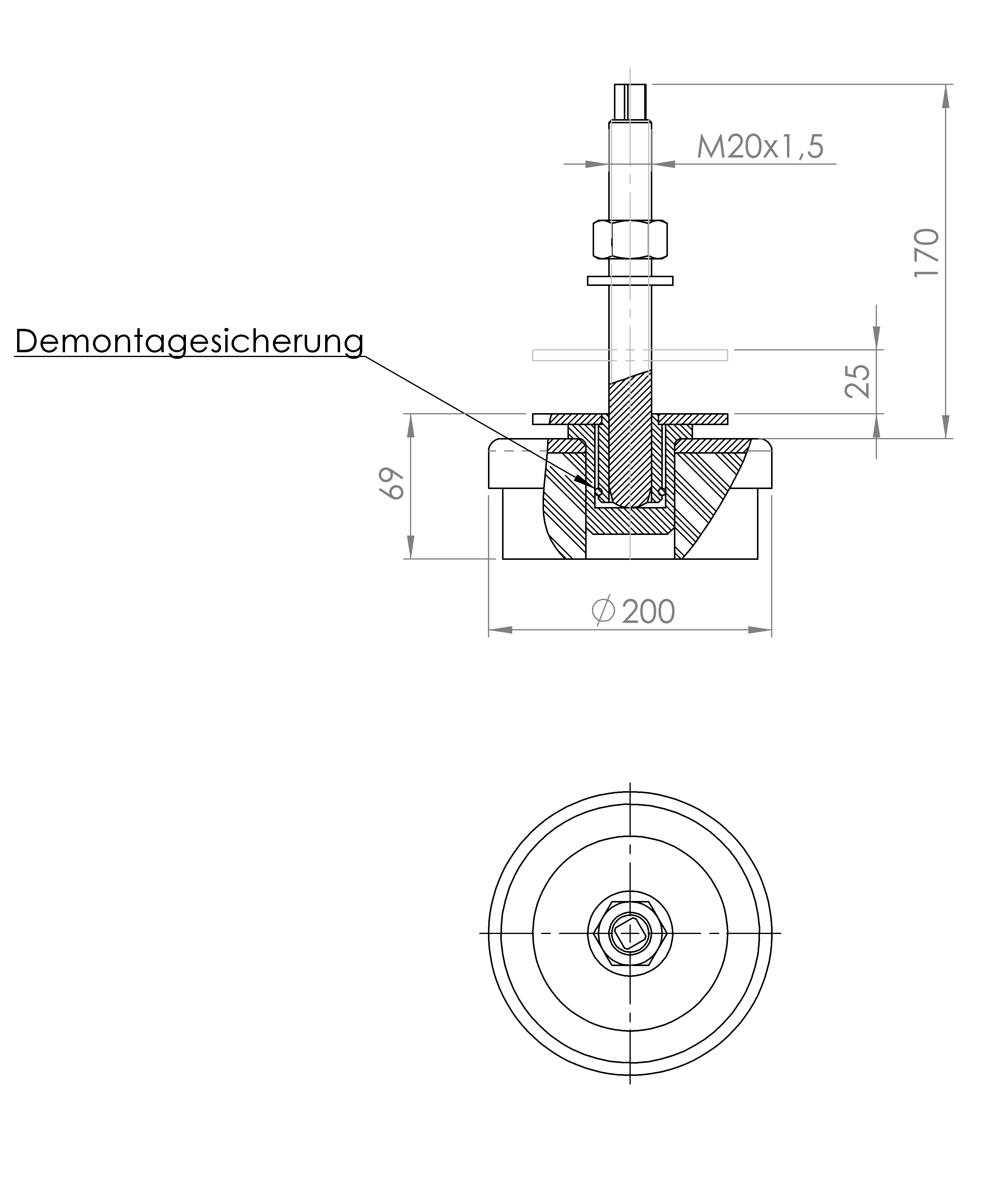 Maschinenstellfuss schallabsorbierend (5160.6479)