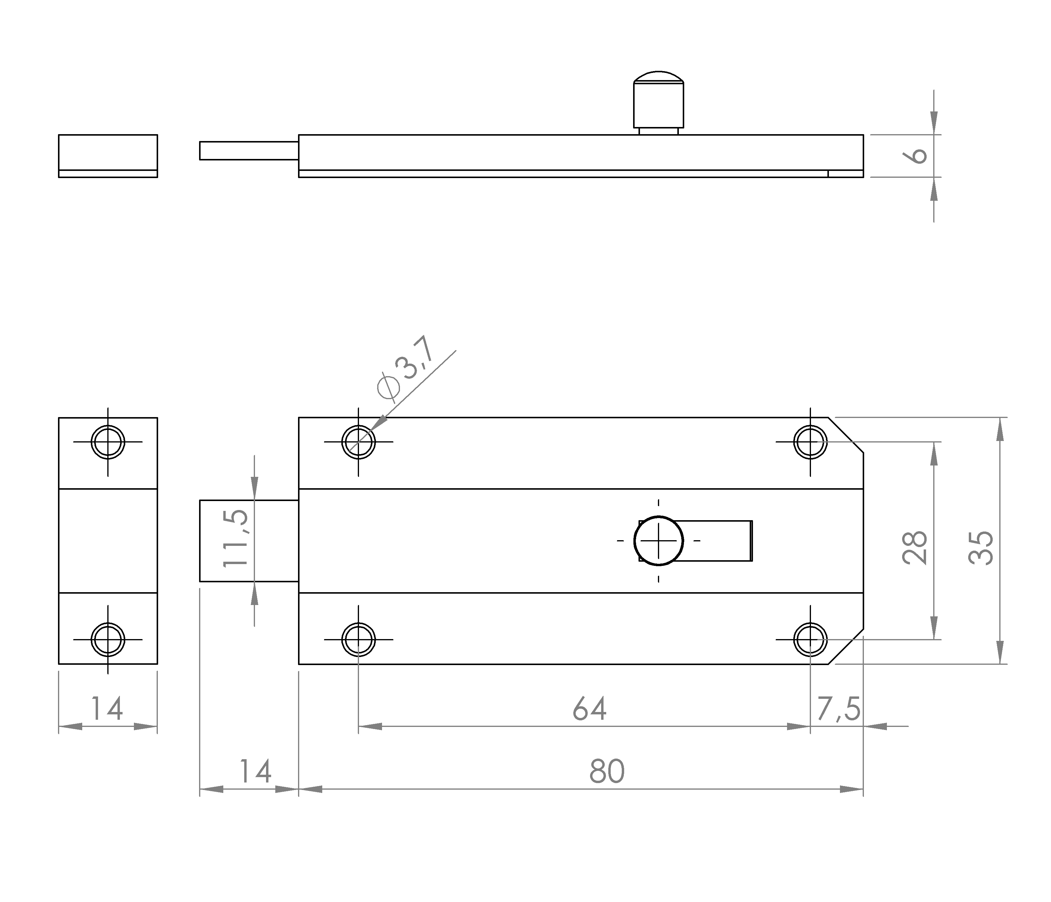 Profilriegel, flaches Modell (2109.3844)