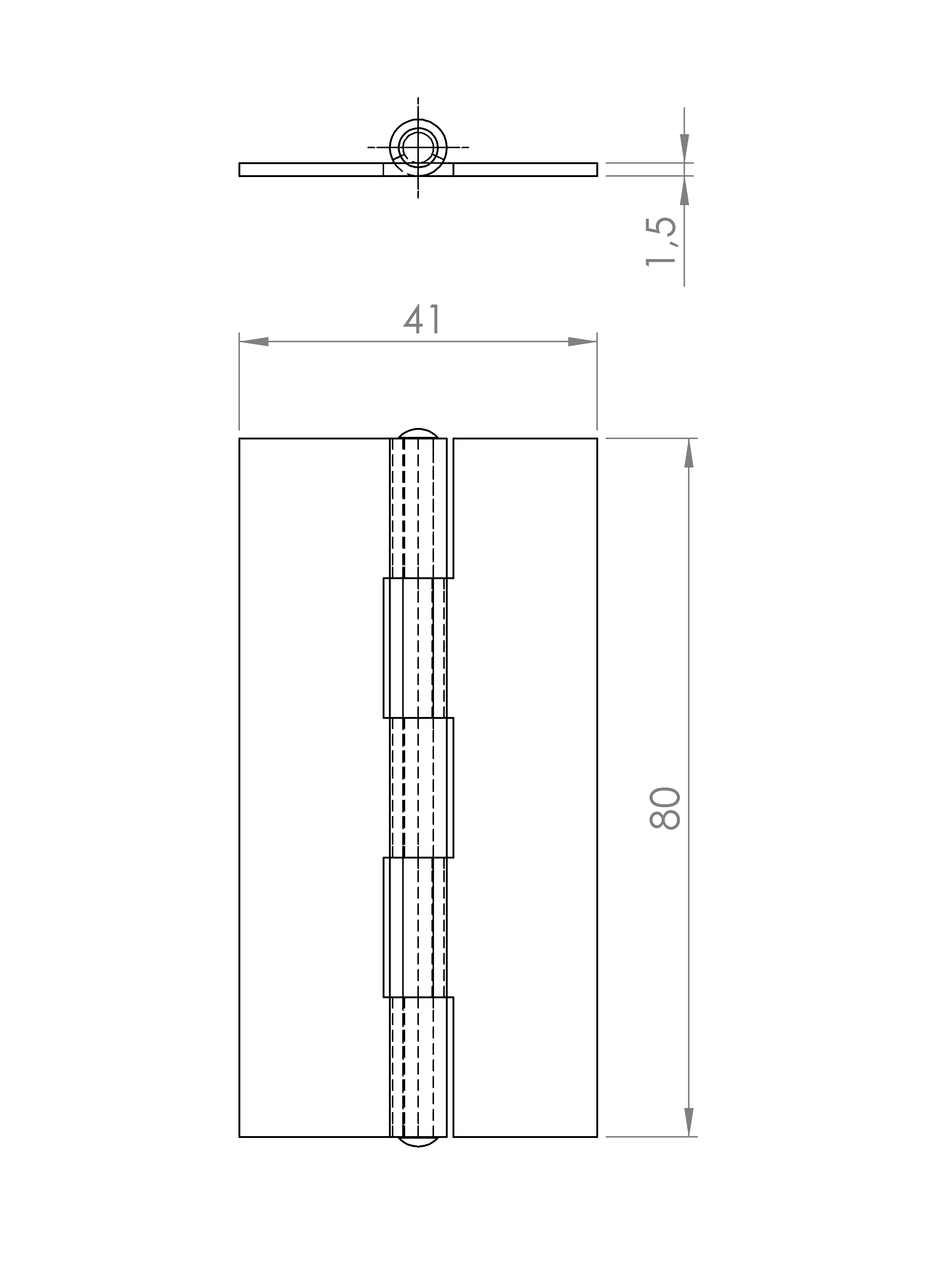 Scharnier gerollt, schmal (1018.1532) 3