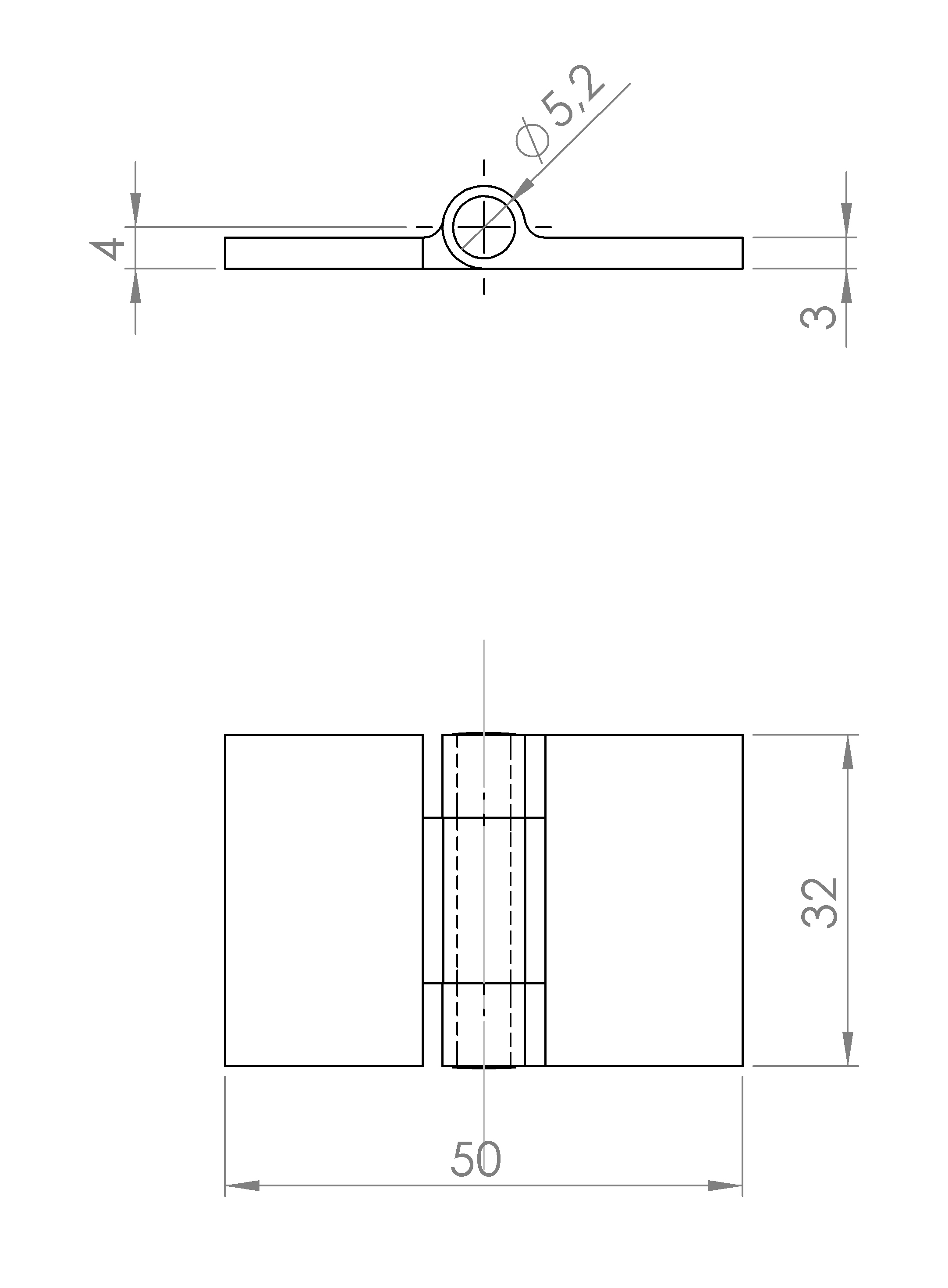 Aluminiumprofil-Scharnier (1912.14894)