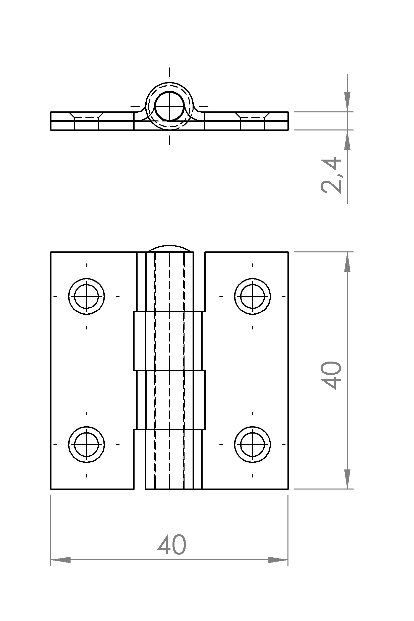 Scharnier, geschlagen, käntig (1028.503) 4