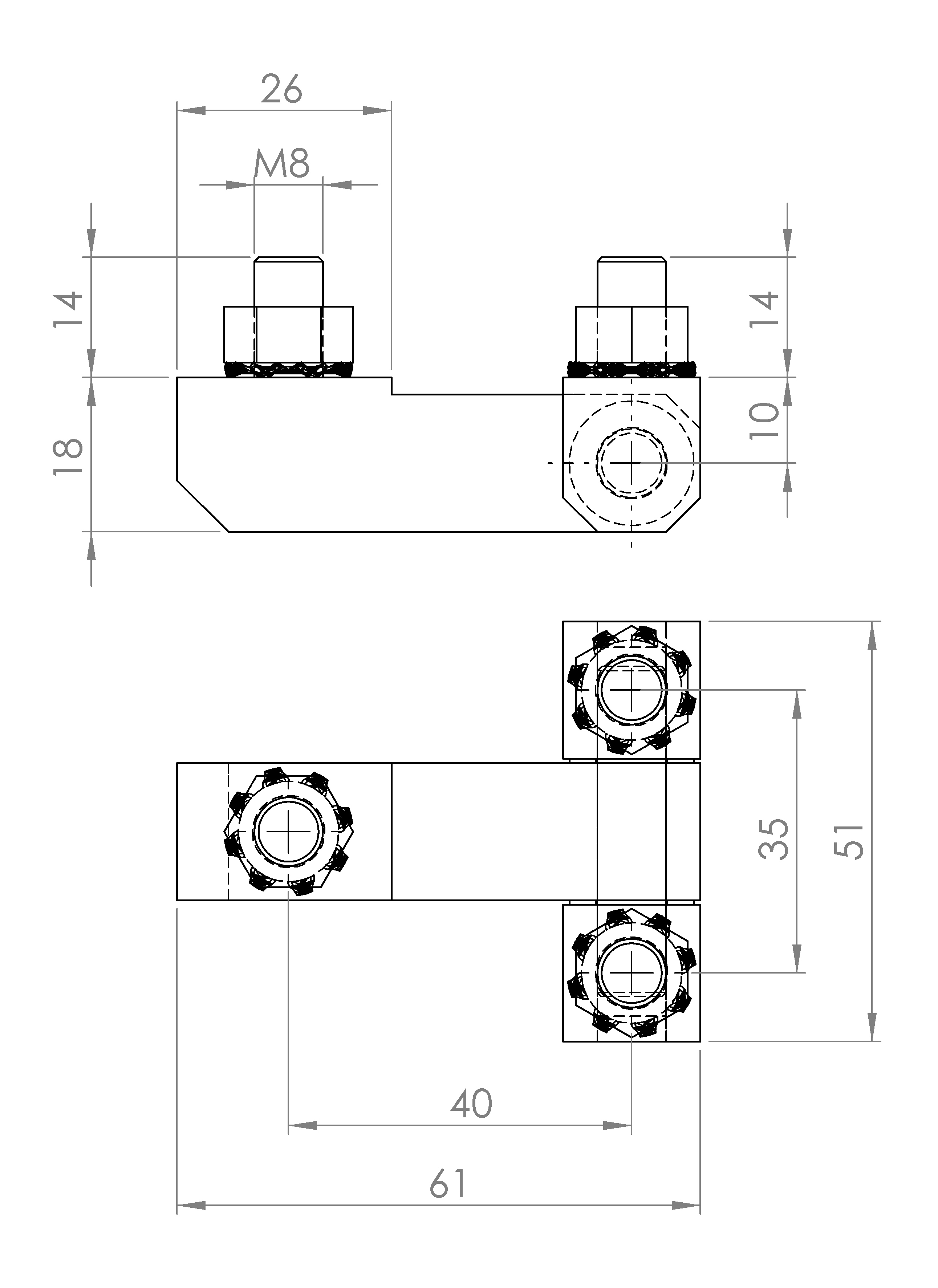 Anschraubscharnier 180° (1371.3687)