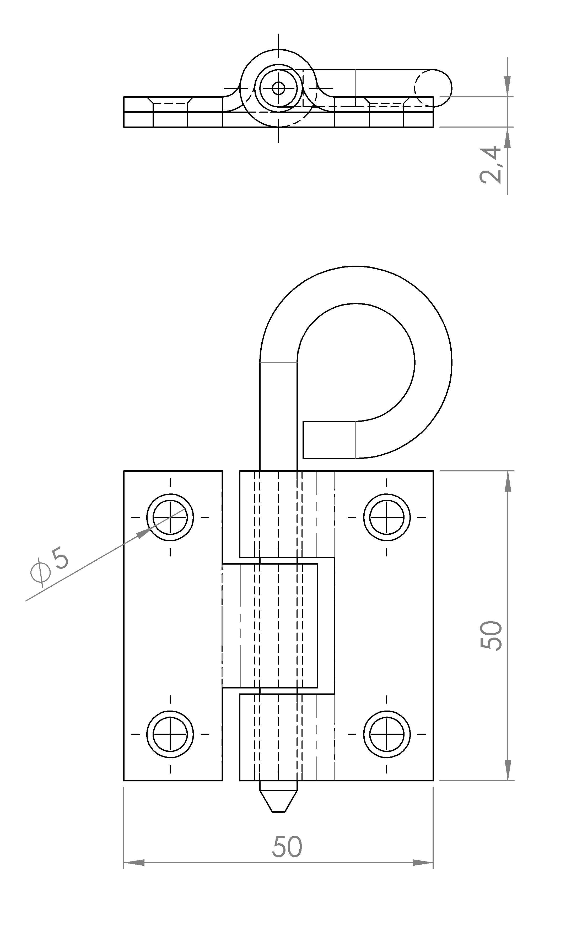 Kulissenscharnier, geschlagen (1087.12857) 4