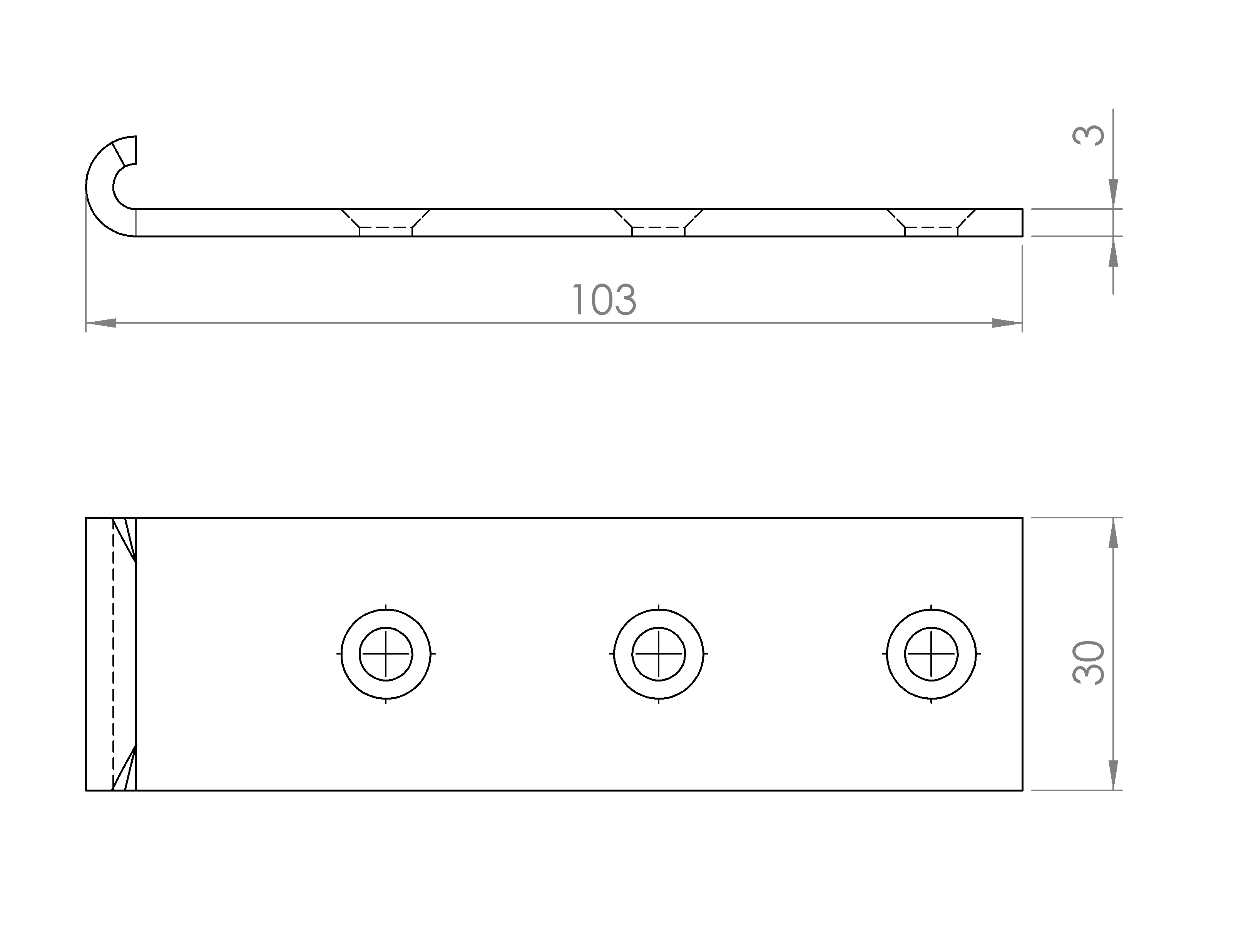 Gegenhaken, gerade (4222.12966) 4
