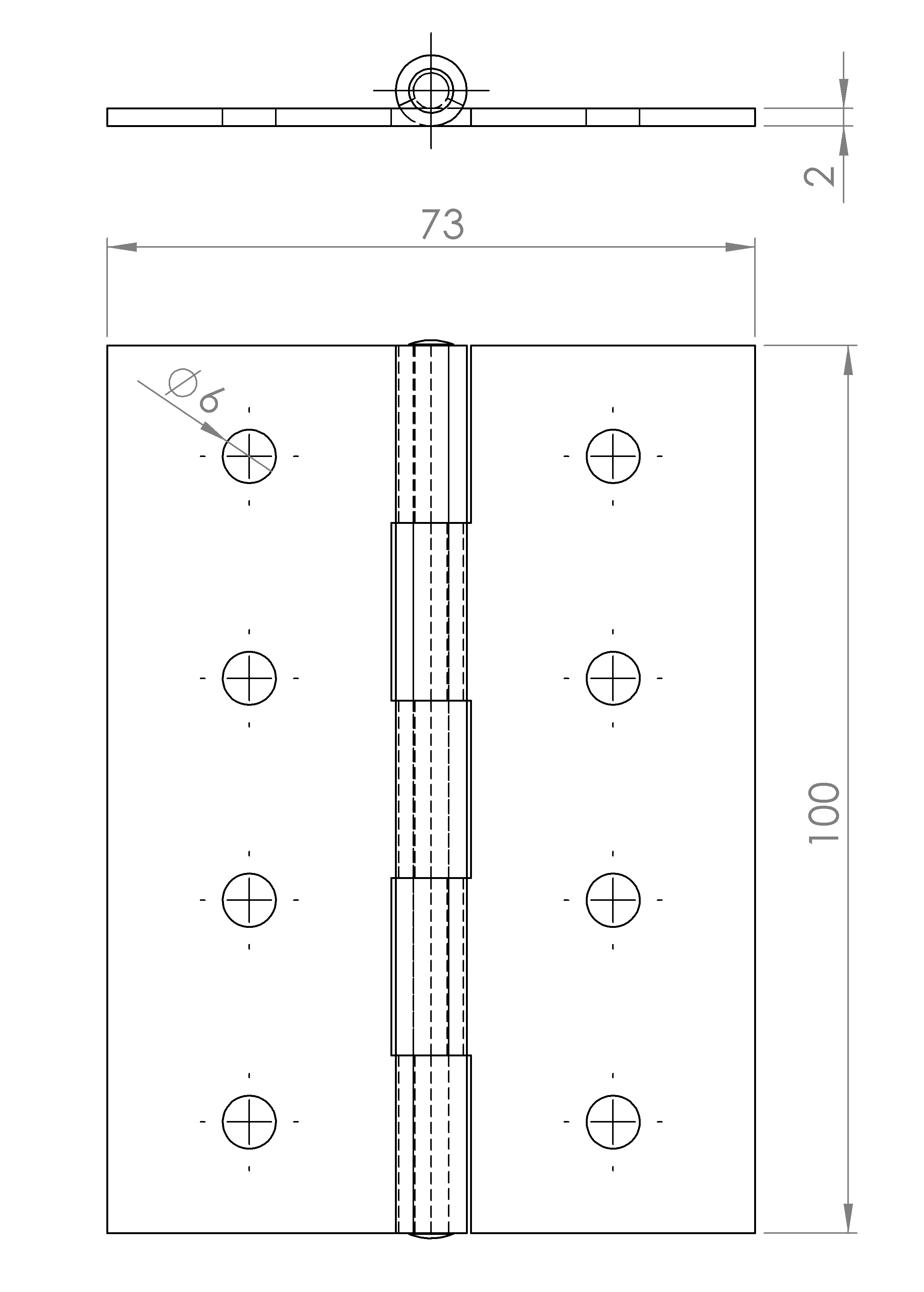 Scharnier gerollt, schmal, stark (1022.2986) 4