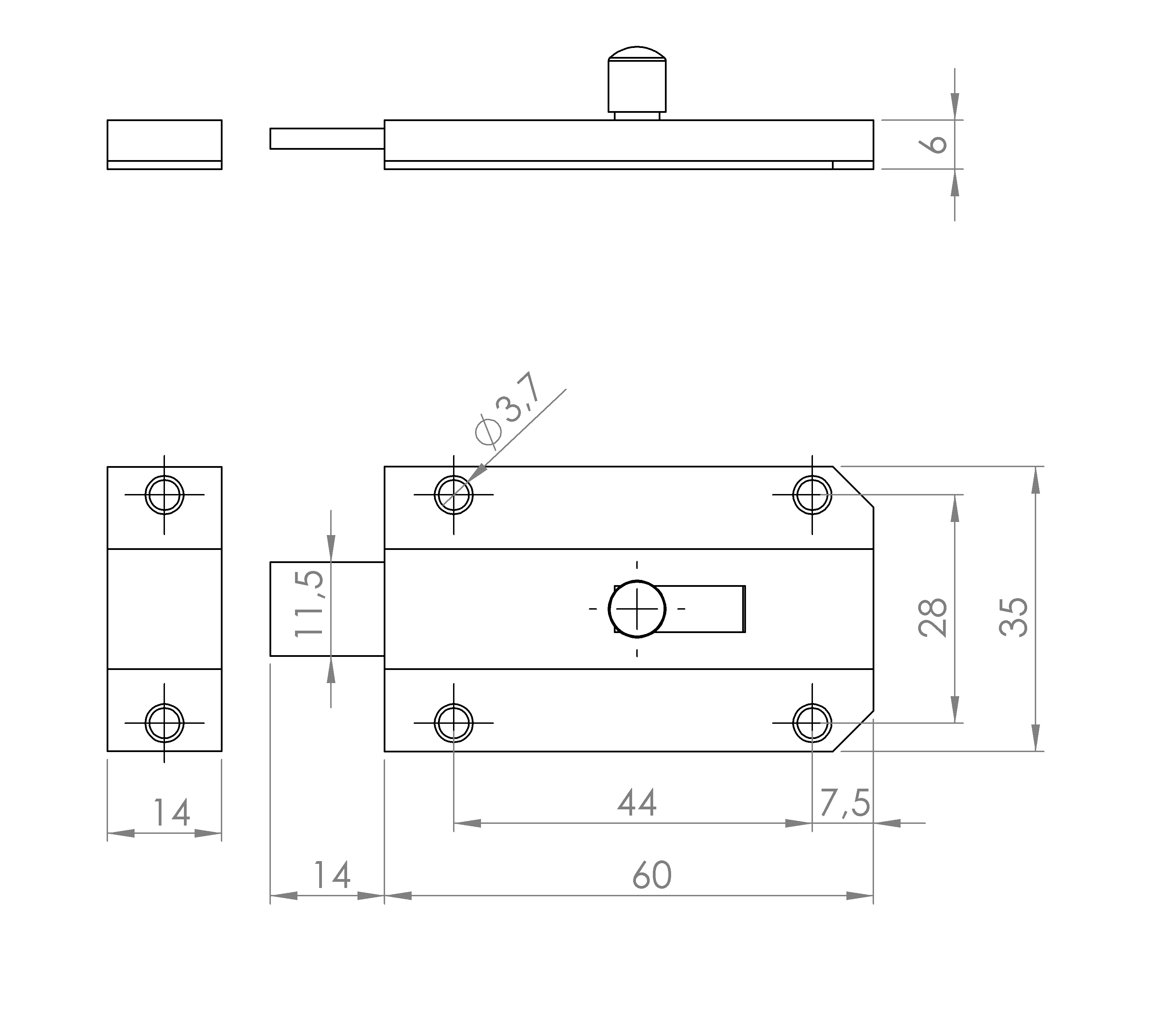 Profilriegel, flaches Modell (2109.3843)