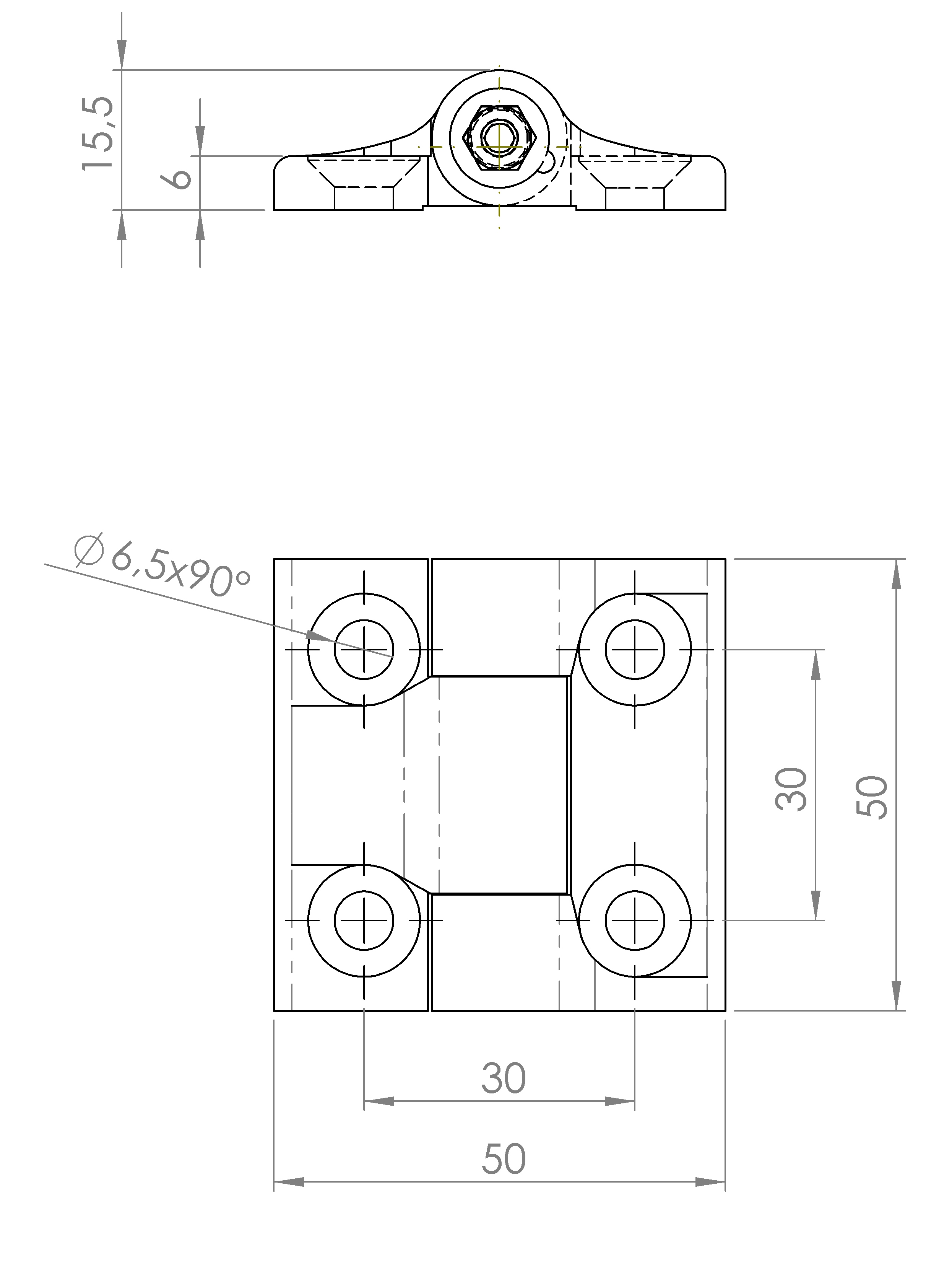 Anschraubscharnier/Drehmomentscharnier 180° (1924.14952) 4