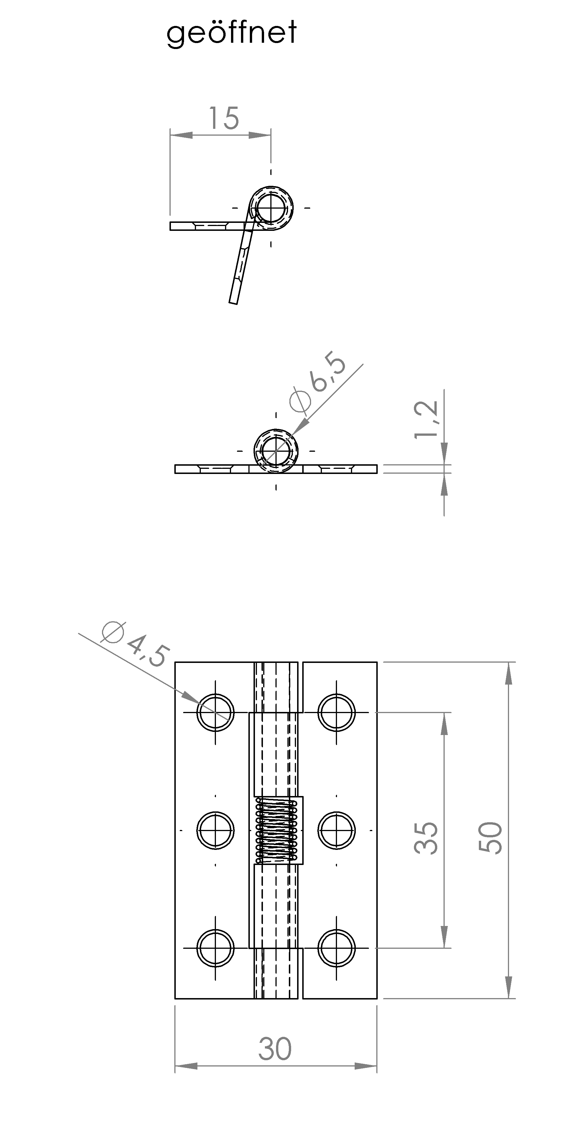 Federscharnier mit stärkerer Feder (1488.13661) 4