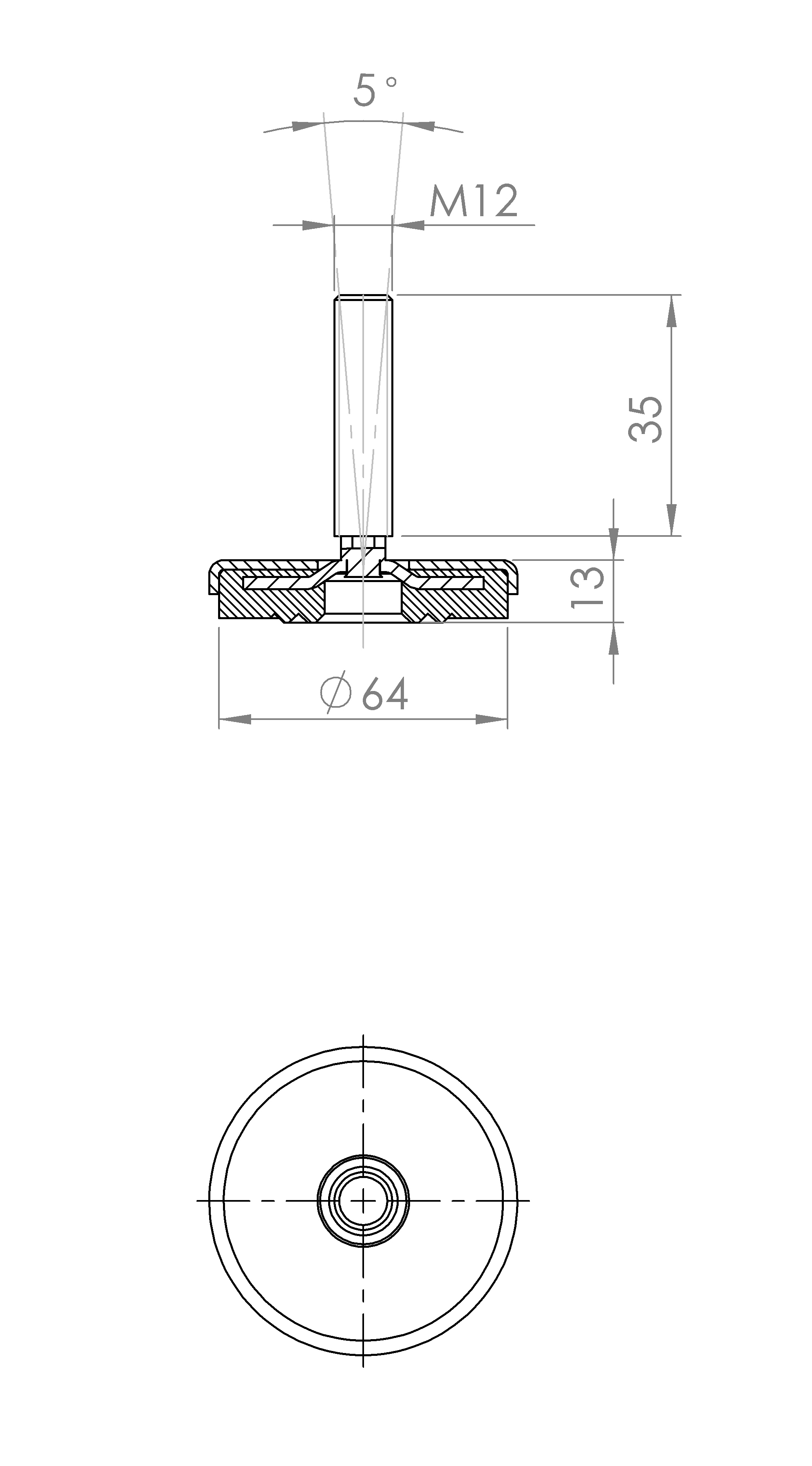 Maschinenstellfuss mit Ring-Konstruktion (5161.6442) 4