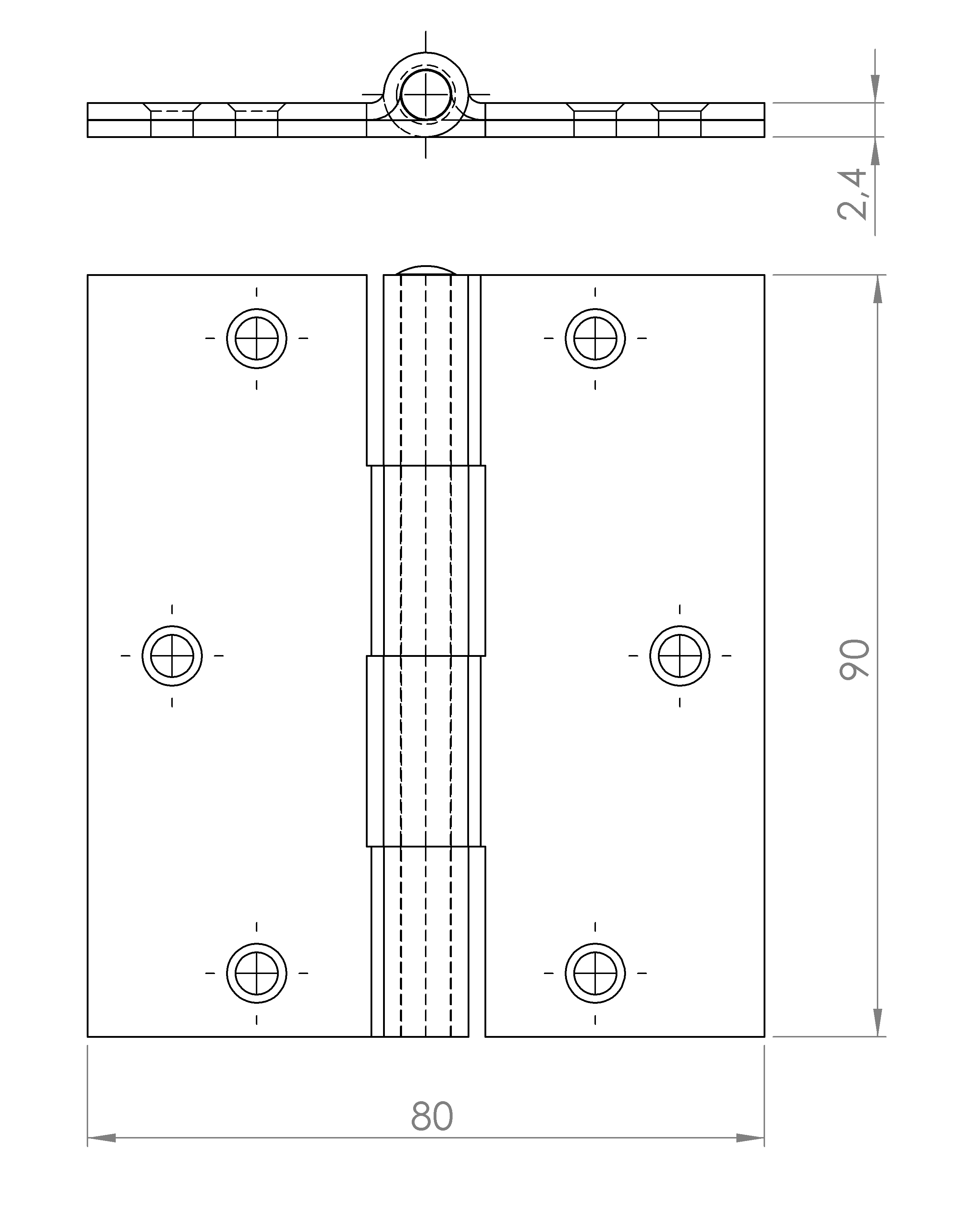 Scharnier, geschlagen, käntig (1028.9693) 3